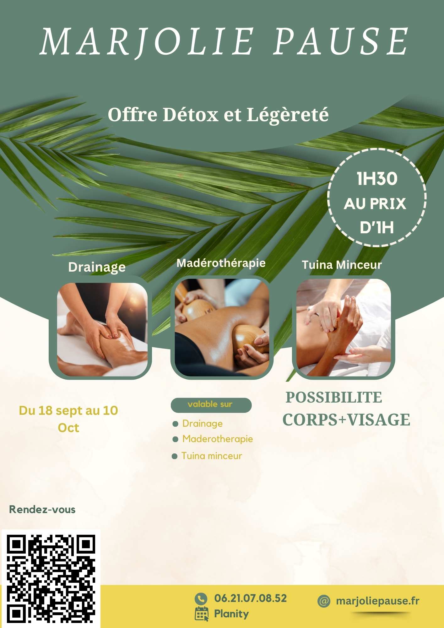 massage offre et détox à gardanne chez marjolie pause salon de massage
